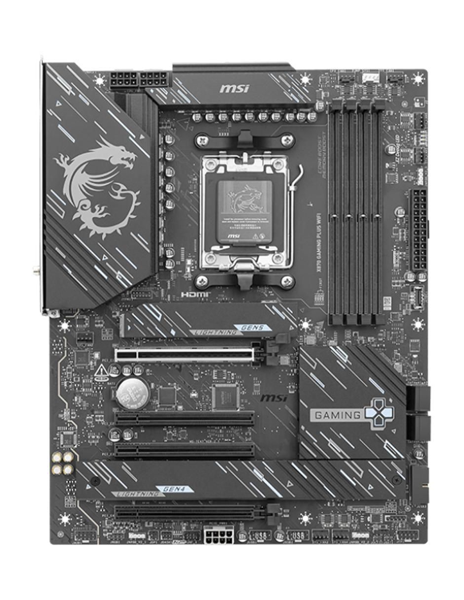 Tarjeta madre MSI X870 Gaming Plus compatible con procesador AMD