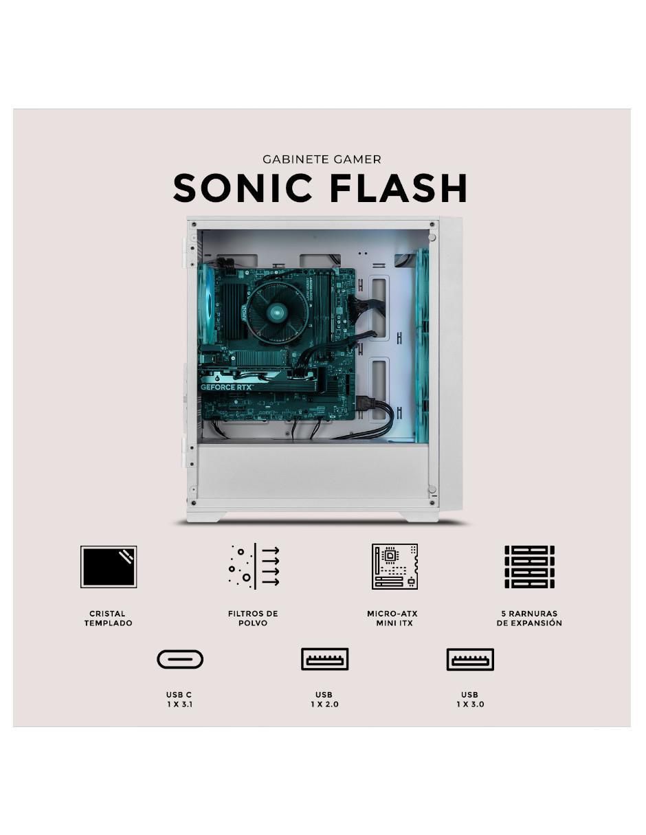 Gabinete Xtreme Pc Gaming Sonic Flash Edition