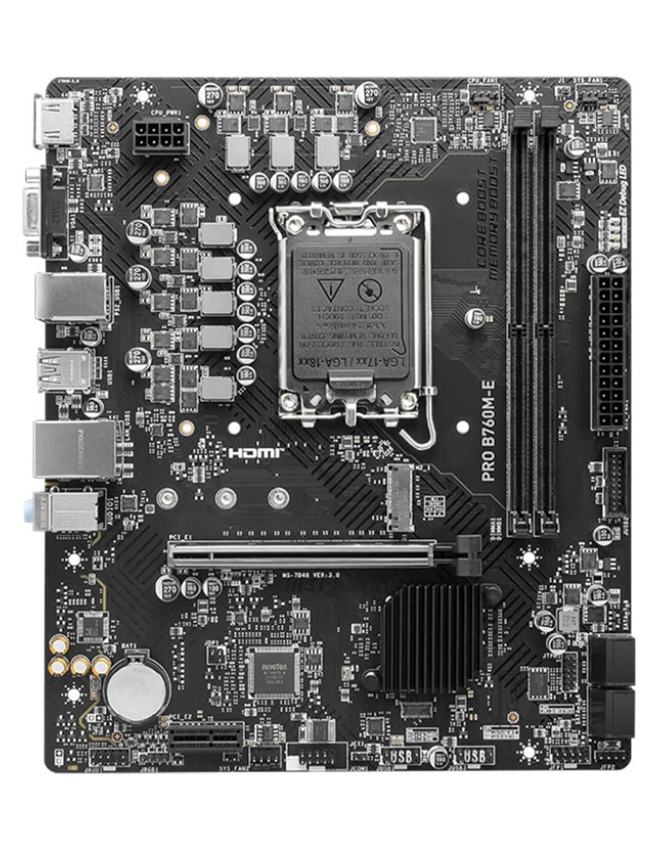 Tarjeta madre Pro B760m-E 14VA compatible con procesador Intel