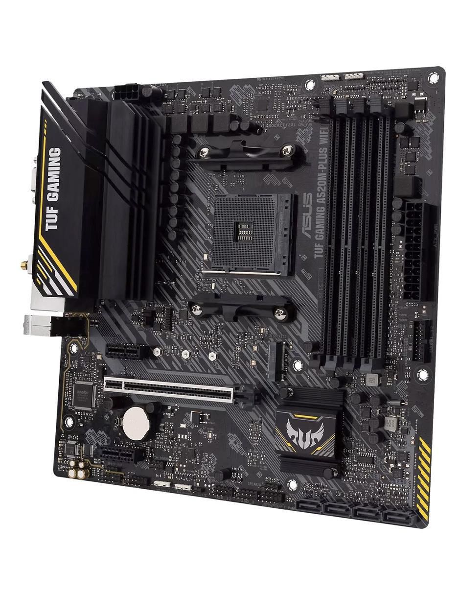 Tarjeta madre TUF Gaming A520M Plus compatible con procesador AMD