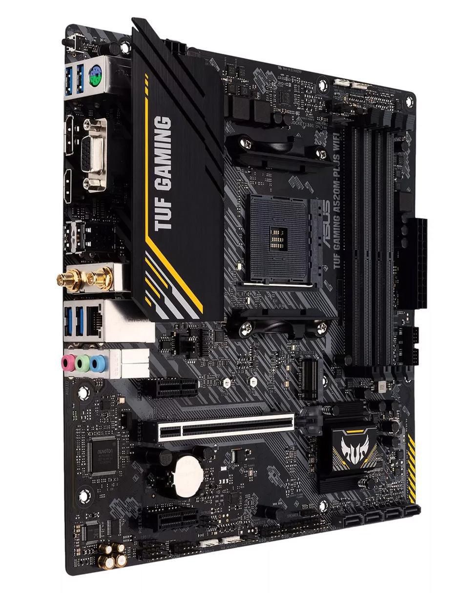 Tarjeta madre TUF Gaming A520M Plus compatible con procesador AMD