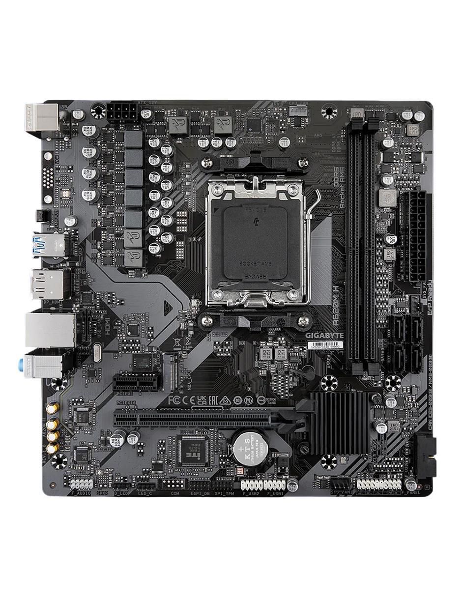 Tarjeta madre Gigabyte A620M H V2 AM5 compatible con procesador AMD