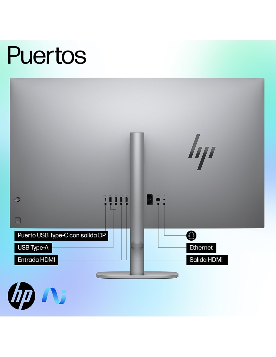 Computadora all in one HP OmniStudio X AIO 32-C0000LA 31.5 pulgadas 4K/UHD Intel core ultra 7 NVIDIA GeForce RTX 4050 16 GB RAM 1 TB SSD
