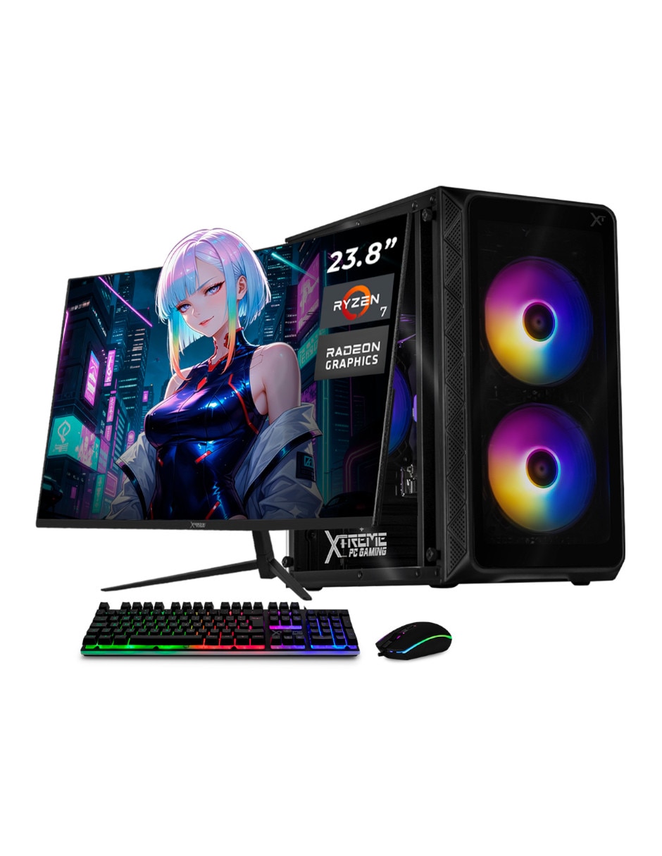 Computadora gamer Xtpcr716gbrenoirmcdb 23.8 pulgadas Full HD AMD Ryzen 7 16 GB RAM 1 TB SSD