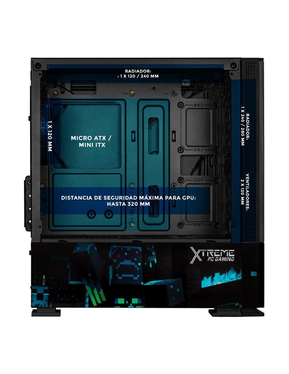 Gabinete Xtreme Pc Gaming Minecraft Warden