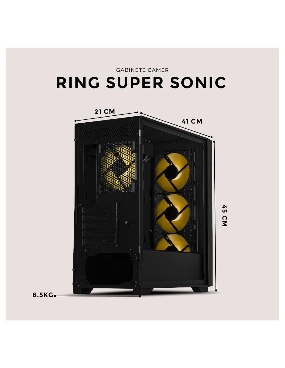 Gabinete Xtreme Pc Gaming Ring Super Sonic