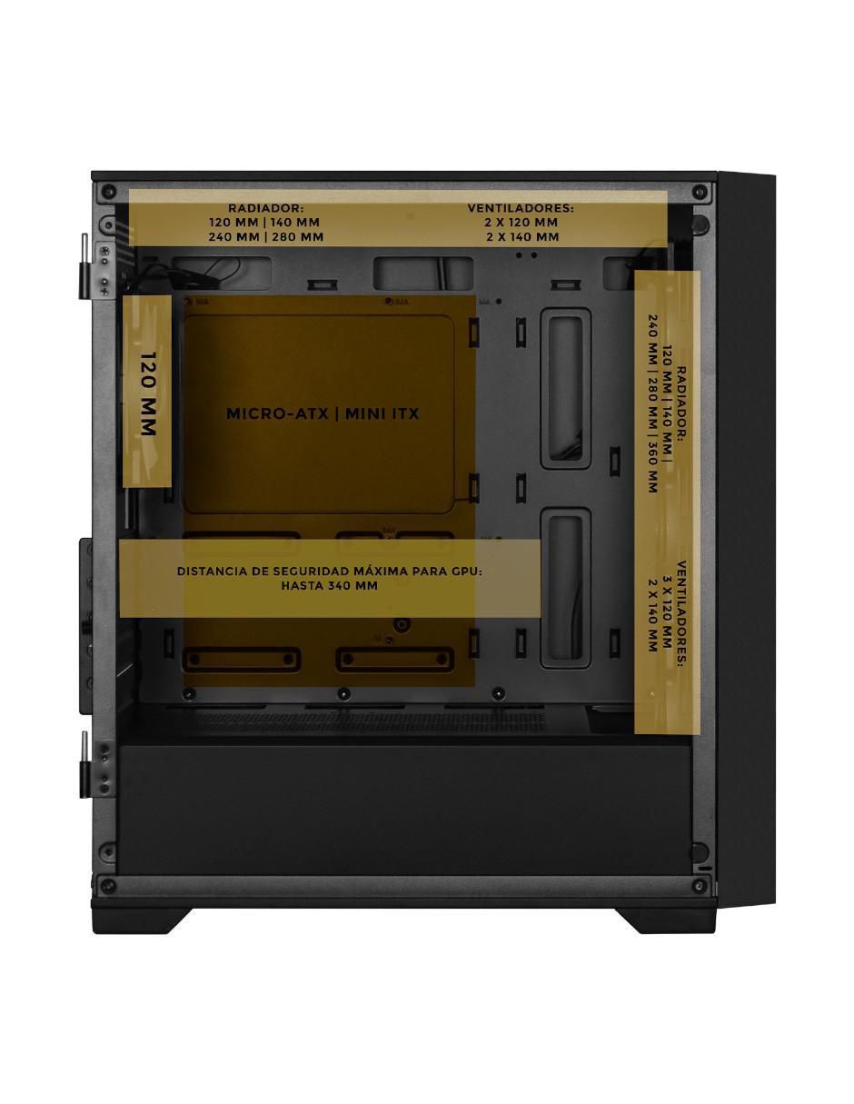 Gabinete Xtreme Pc Gaming Ring Super Sonic