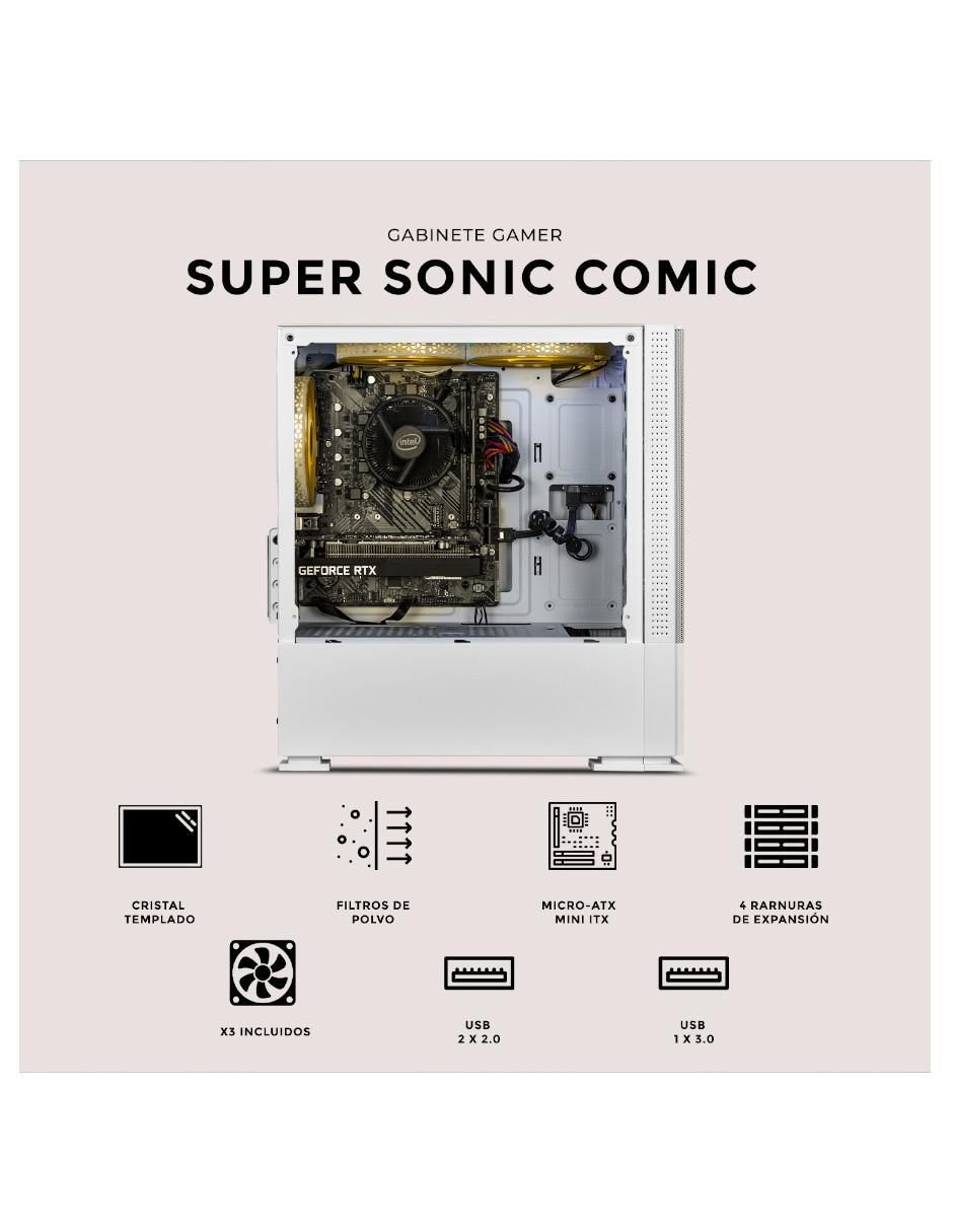 Gabinete Xtreme Pc Gaming Super Sonic Comic