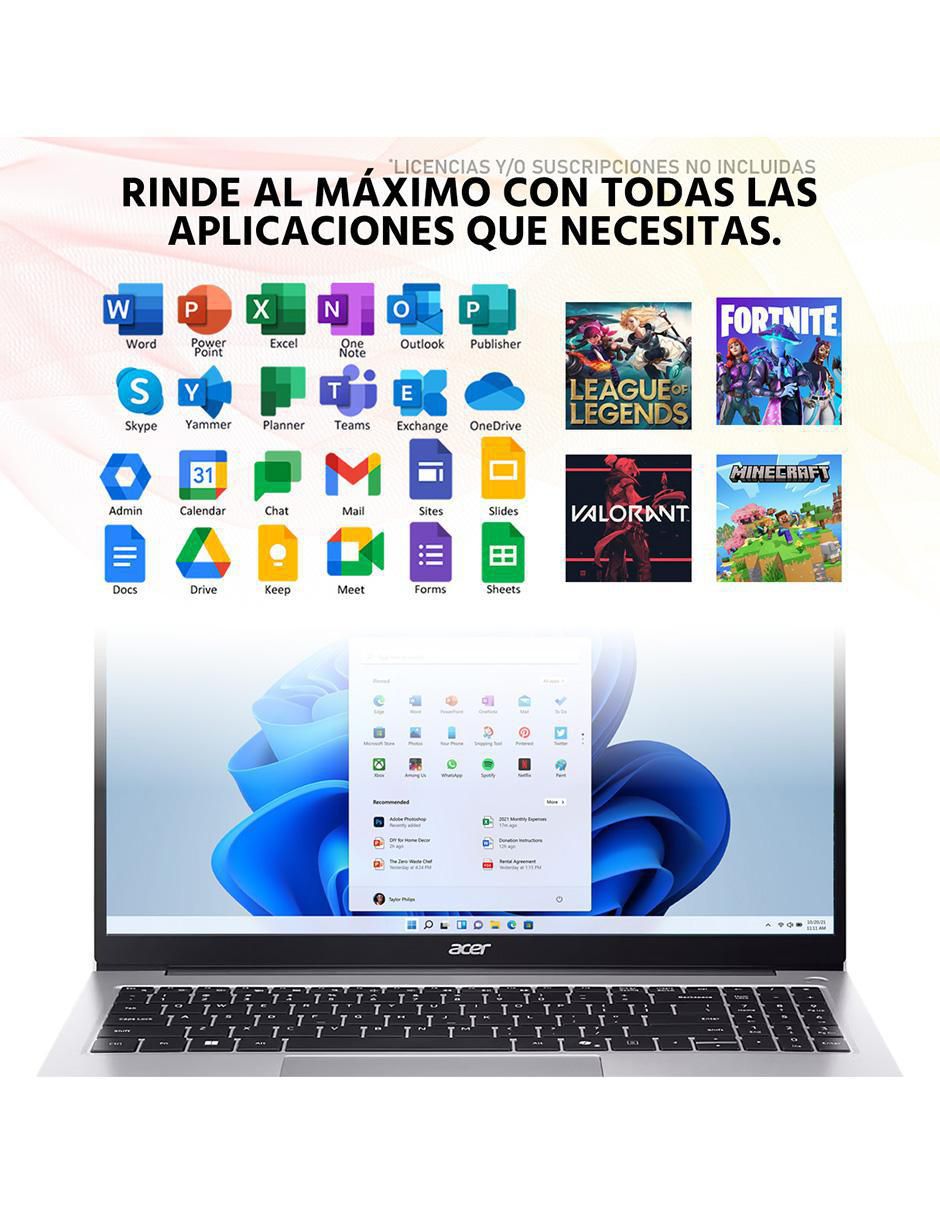 Laptop aspire 3 15.6 pulgadas Full HD AMD Ryzen 7 AMD Radeon 16 GB RAM1 TB SSD 5
