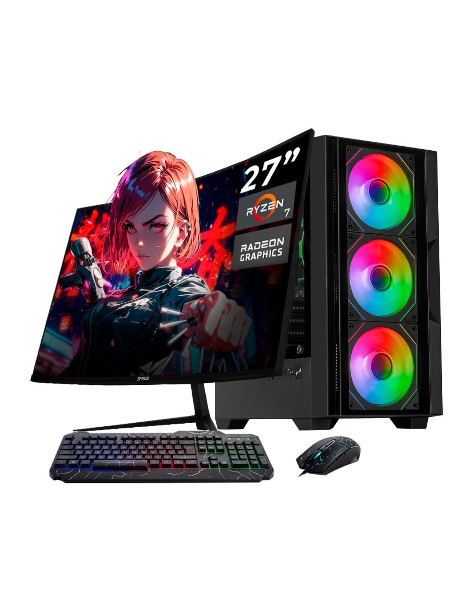 Computadora gamer XTPCR716GBVEGA8MDB 27 pulgadas Full HD AMD Ryzen 7 AMD Radeon 16 GB 500 GB Computadora gamer XTPCR716GBVEGA8MDB 27 pulgadas Full HD AMD Ryzen 7 AMD Radeon 16 GB 500 GB