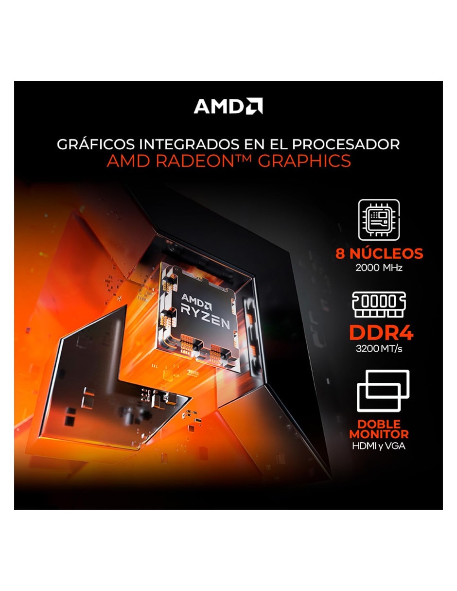 Computadora gamer XTPCR716GBVEGA8MDB 27 pulgadas Full HD AMD Ryzen 7 AMD Radeon 16 GB 500 GB 4