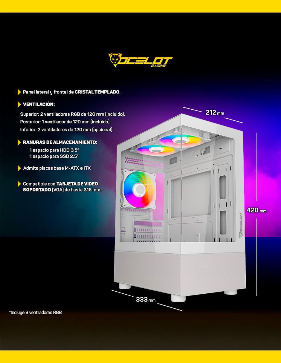 Gabinete Ocelotgaming Glass EW7