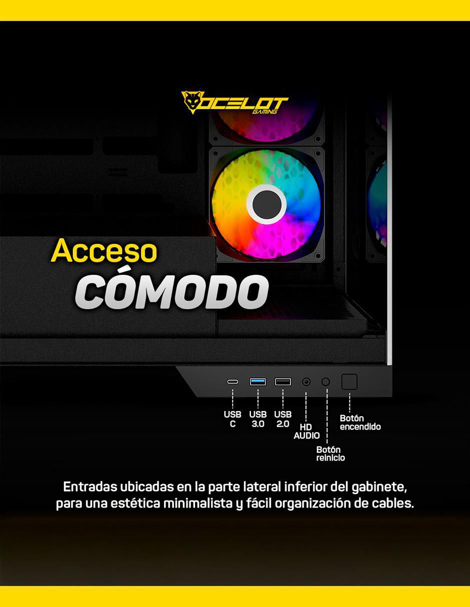 Gabinete Ocelotgaming Glass Hunter 3
