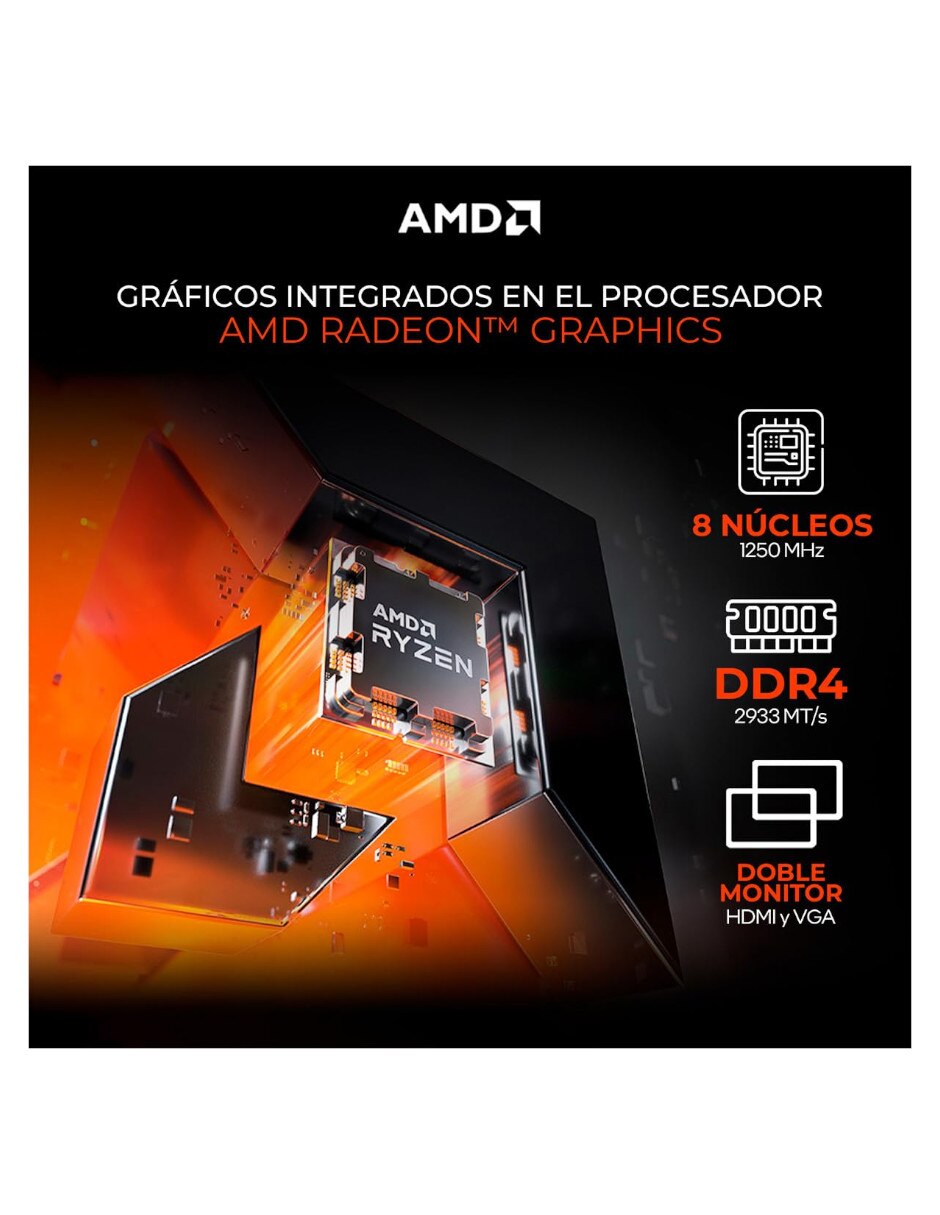 Computadora gamer XTPCR316GBVEGA8UW AMD Ryzen 3 AMD Radeon Vega 8 16 GB 500 GB 7