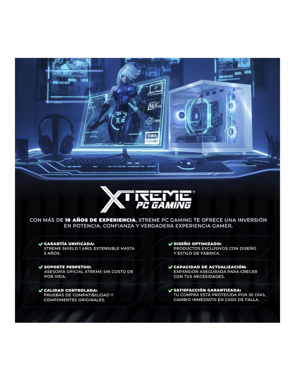 Computadora gamer XTPCR316GBVEGA8UW AMD Ryzen 3 AMD Radeon 16 GB RAM 500 GB SSD