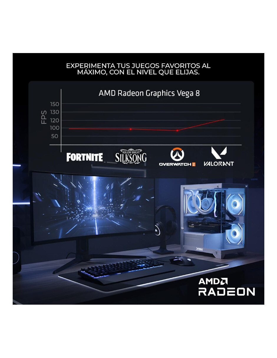 Computadora gamer XTPCR316GBVEGA8UW AMD Ryzen 3 AMD Radeon Vega 8 16 GB 500 GB 9