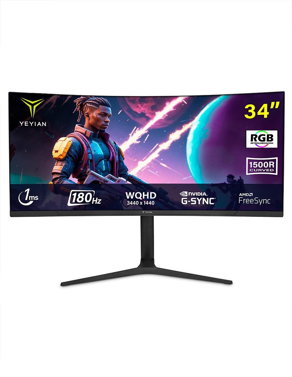 Monitor gamer Yeyian standard WQHD 34 pulgadas PROACT YMC-FV234 CURVO