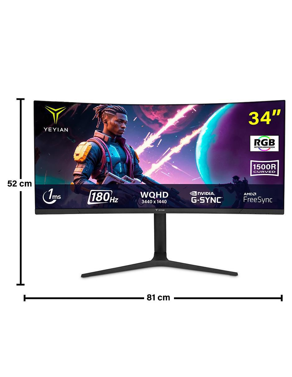 Monitor gamer Yeyian standard WQHD 34 pulgadas PROACT YMC-FV234 CURVO