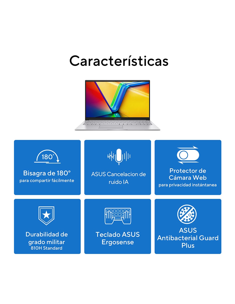 Laptop Asus Vivobook 14 14 pulgadas WUXGA Intel Core i7 Intel UHD Graphics 16 GB RAM 512 GB SSD