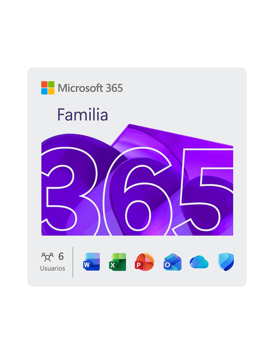 365 Familia Office MICROSOFT para 6 usuarios