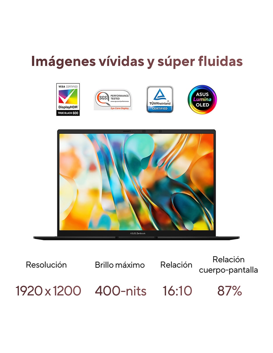 Laptop Zenbook 14 pulgadas WUXGA AMD Ryzen AI 5 340 AMD Radeon 16 GB RAM 512 GB SSD
