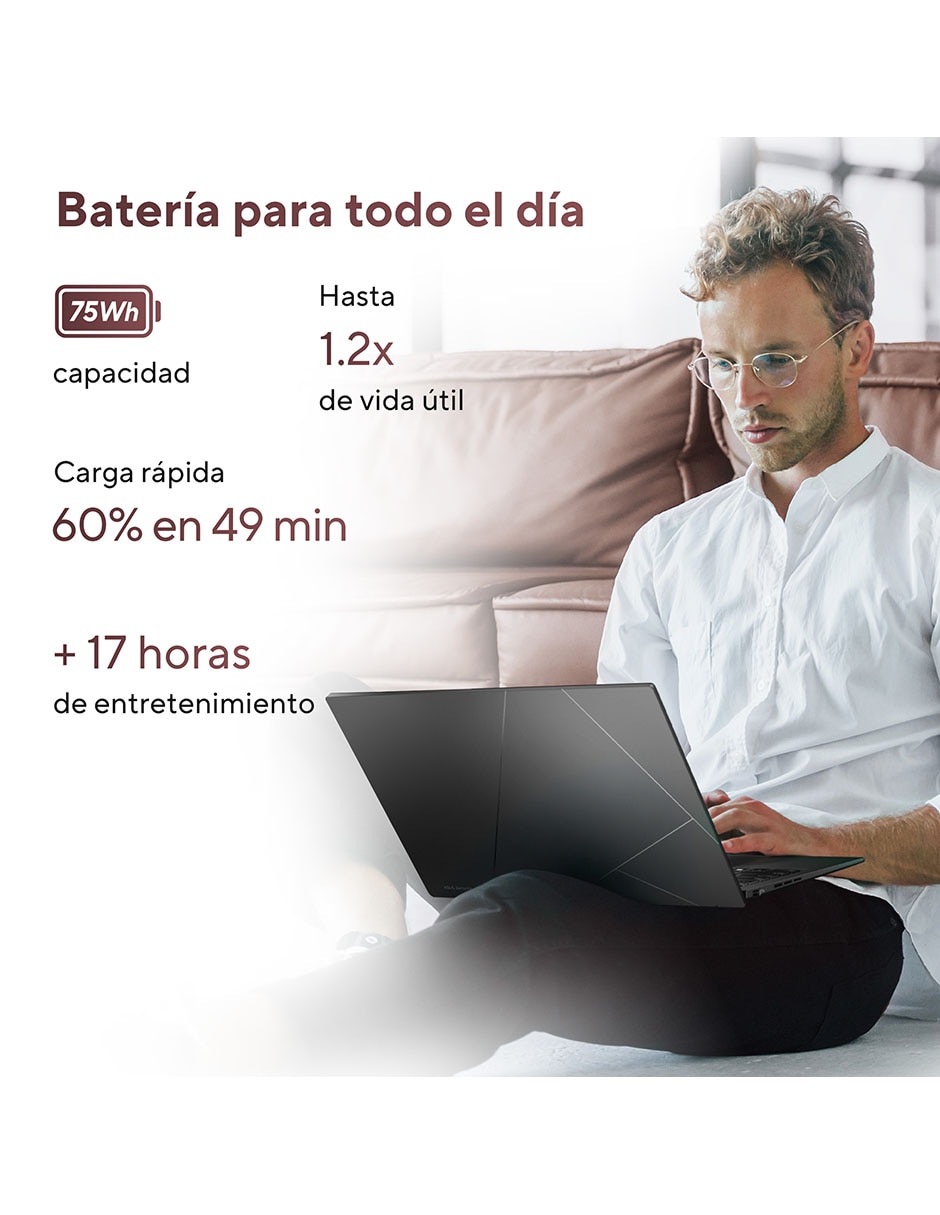 Laptop Asus Zenbook 14 pulgadas WUXGA AMD Ryzen AI 5 340 AMD Radeon 16 GB RAM 512 GB SSD