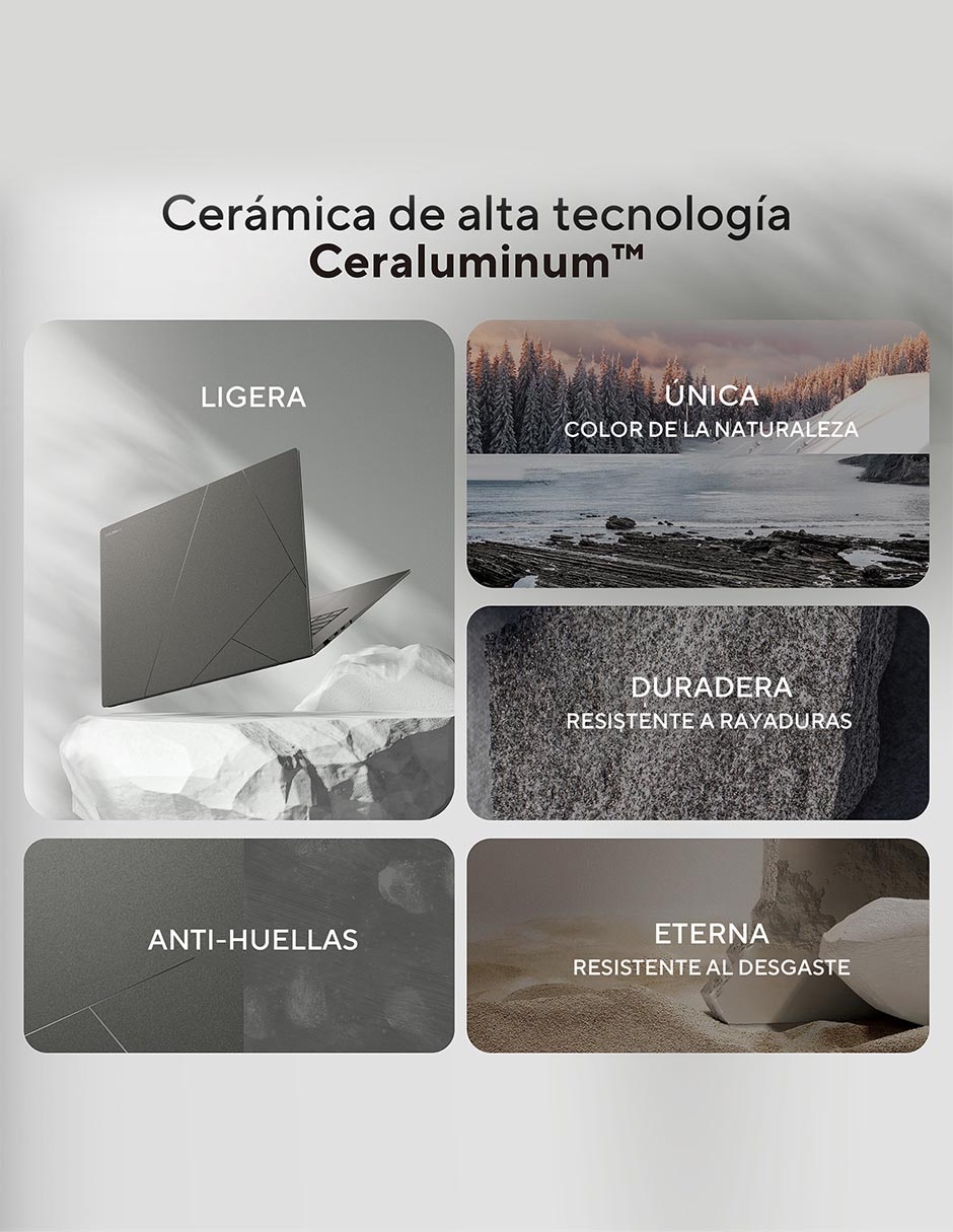 Laptop Touch Zenbook S 14 14 pulgadas 3K Intel Core Ultra 7 258V Intel Arc 32 GB RAM 1 TB 12