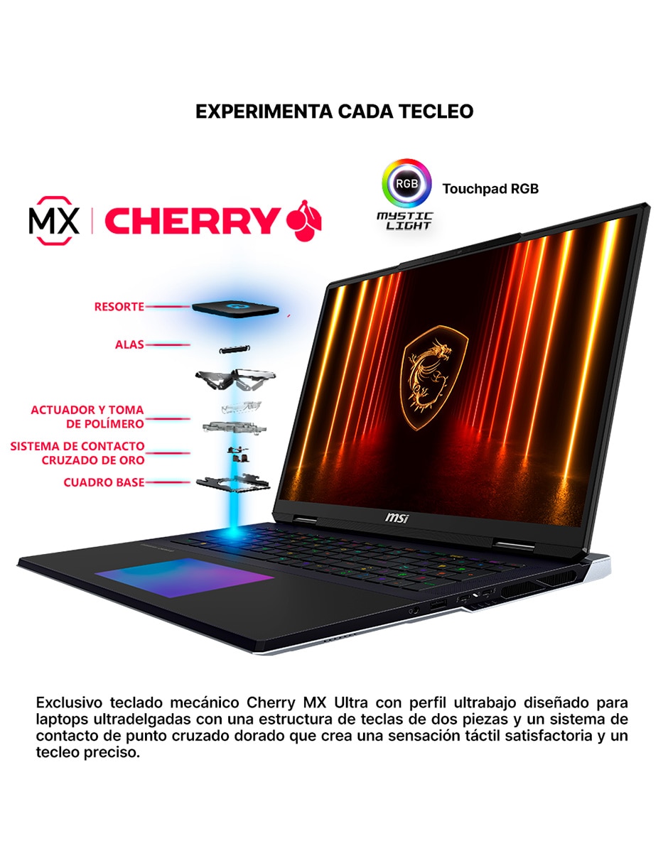 Laptop MSI Titan 18 Hx AI a2xwjg-256mx 18 pulgadas UHD+ Intel Core Ultra 9 NVIDIA GeForce RTX 5090 64 GB RAM 4 TB SSD