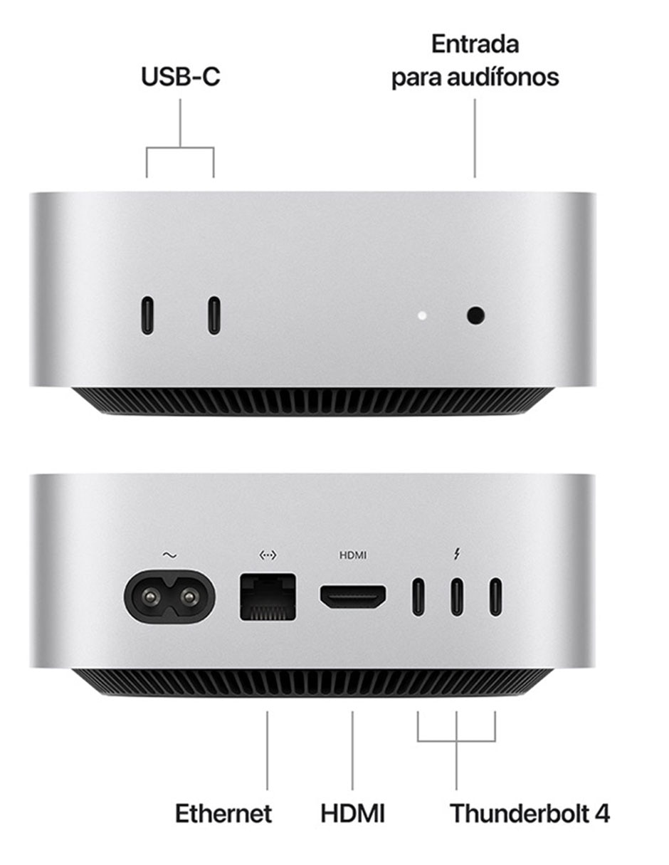 Apple MacBook Mac Mini M4 16 GB RAM 512 GB SSD plata