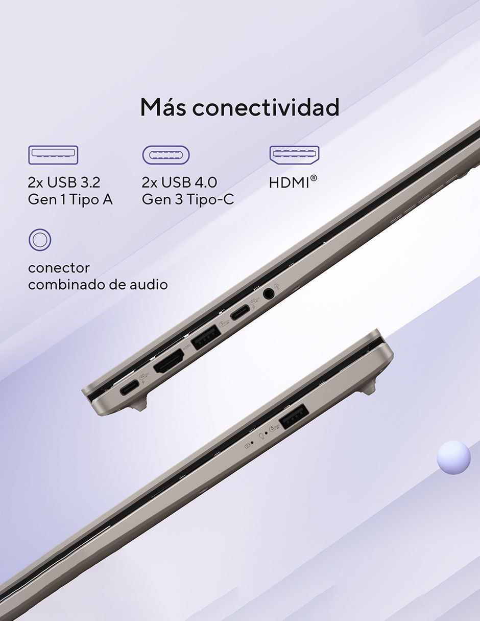 Laptop X1407QA-LY045W 14 pulgadas WUXGA Snapdragon X Qualcomm Adreno 16 GB RAM 512 GB SSD