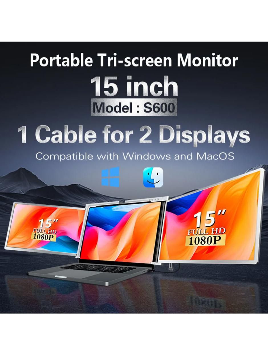 Monitor portátil Standard Full HD 15 pulgadas DOBOLE MONITOR S600 4