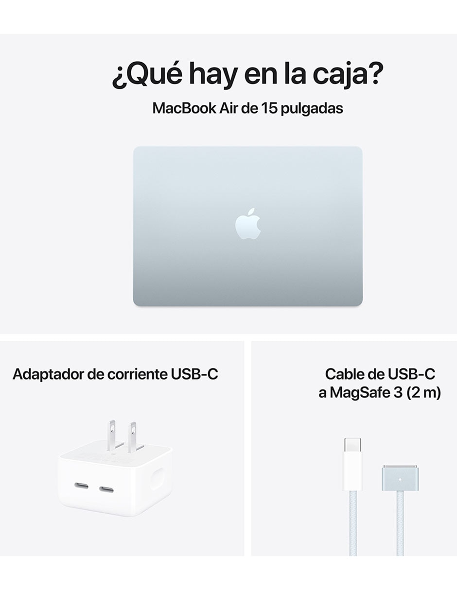 MacBook Air 15.3 pulgadas M4 16 GB RAM 256 GB SSD 4