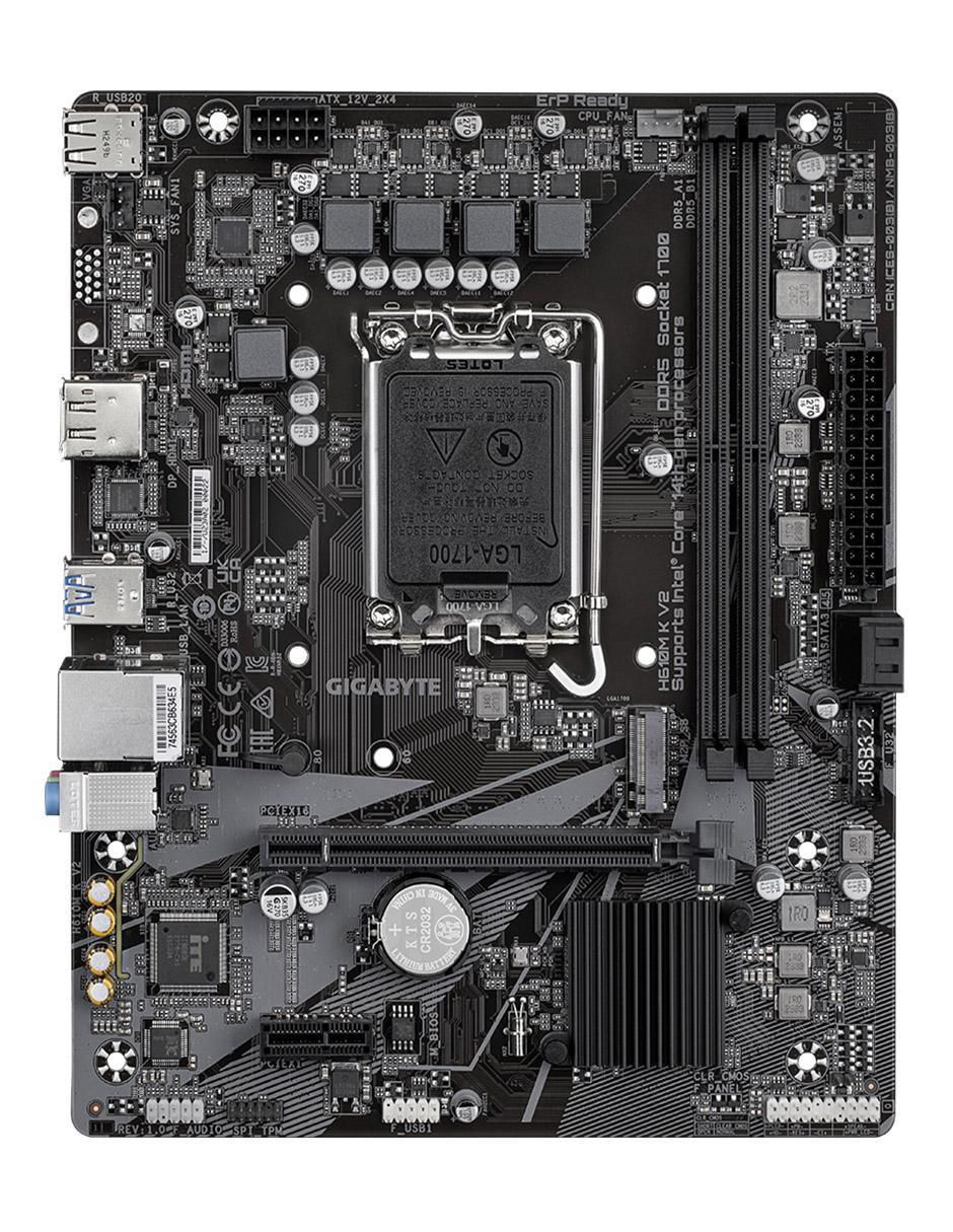 Tarjeta madre h610m k v2 (rev.1.0) compatible con procesador Intel 1