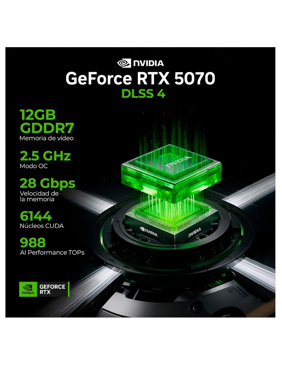 Computadora gamer XTBRR932GB55070TPB Full HD AMD Ryzen 9 NVIDIA GeForce RTX 5070 32 GB RAM 1 TB SSD