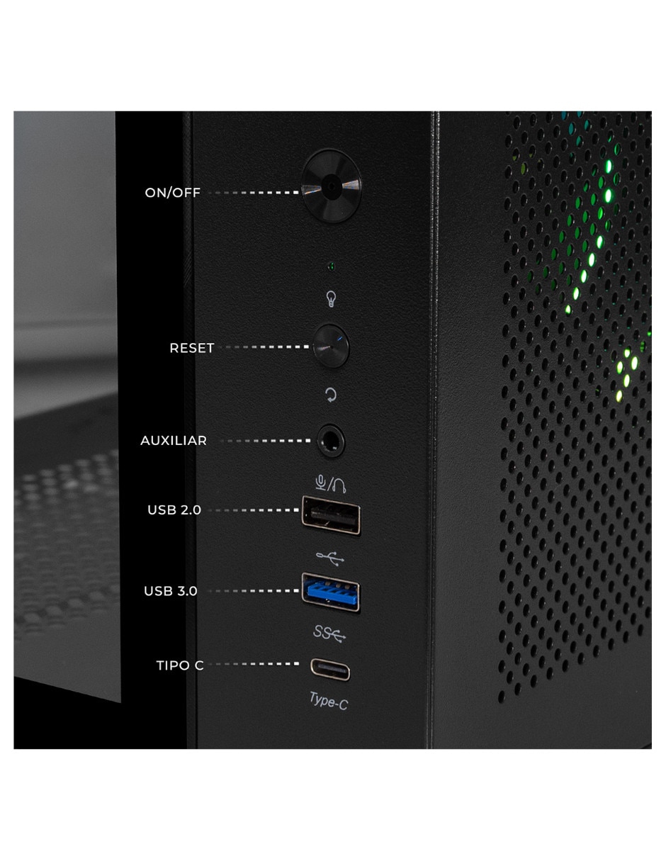 Computadora gamer Dxt Gaming DXTR732GB55060TIT6 AMD Ryzen 7 NVIDIA GeForce RTX 5060 Ti 32 GB RAM 1 TB SSD