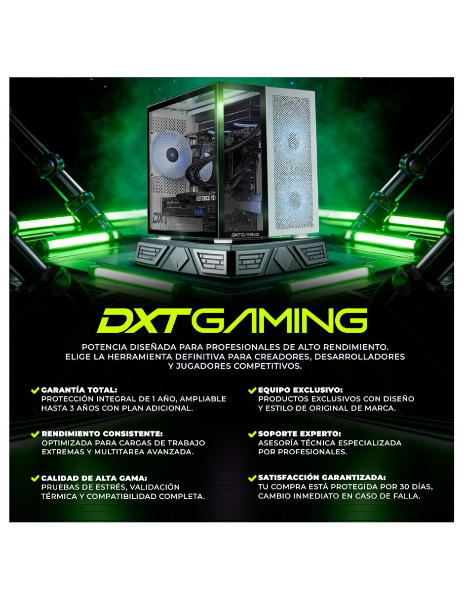Computadora gamer Dxt Gaming DXTR732GB55060TIT6 AMD Ryzen 7 NVIDIA GeForce RTX 5060 Ti 32 GB RAM 1 TB SSD