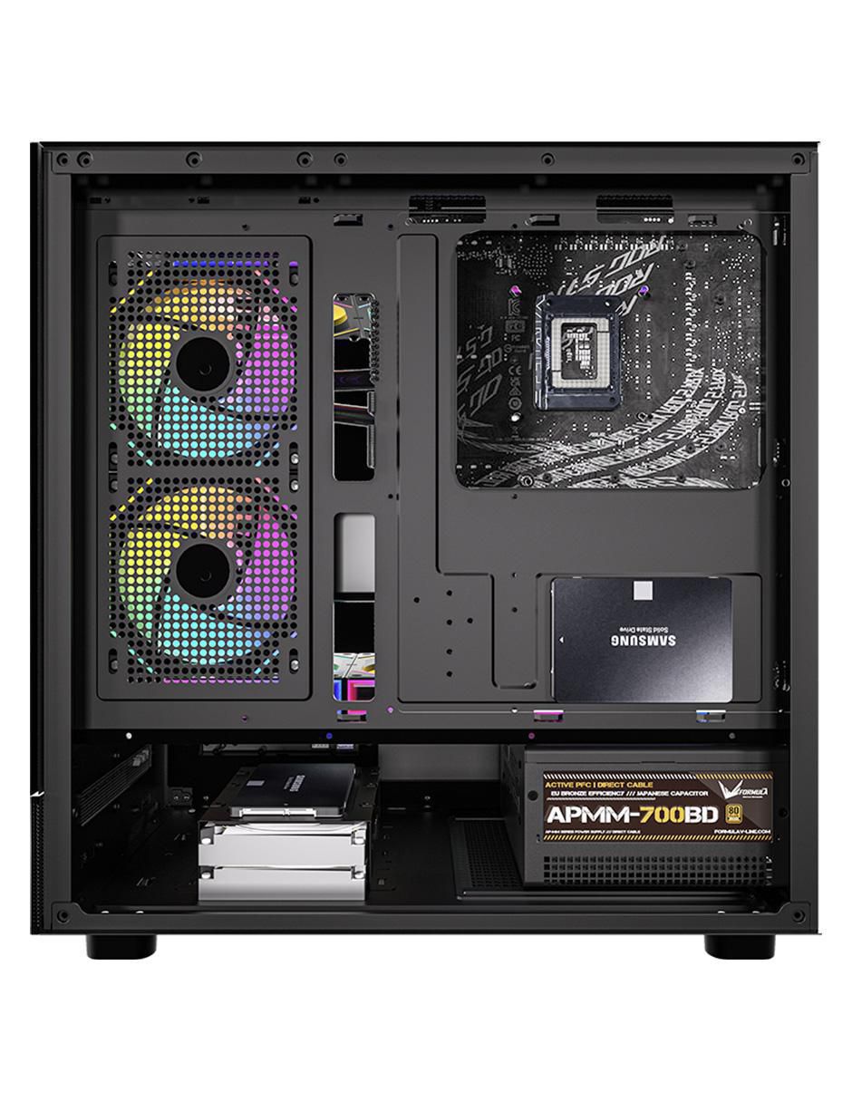 Gabinete de computadora Formula Verde Crystal Z8