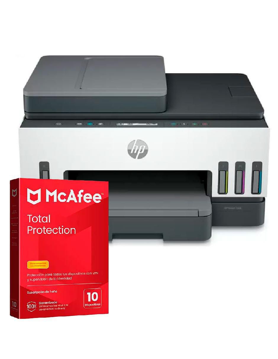 Multifuncional Hp Smart Tank 750 + Antivirus Mcafee total protection digital de inyección de tinta inalámbrica a color
