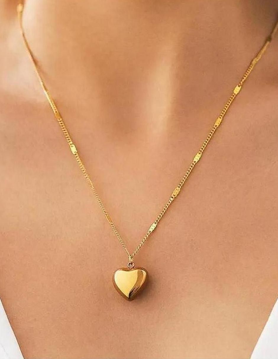 Collar con dije corazón 3