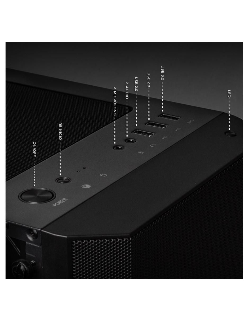 Computadora gamer Xtreme Pc Gaming XTMSIR732GBRX7600MF AMD RYEN 7 AMD Radeon RX 9060 32 GB RAM 1 TB SSD