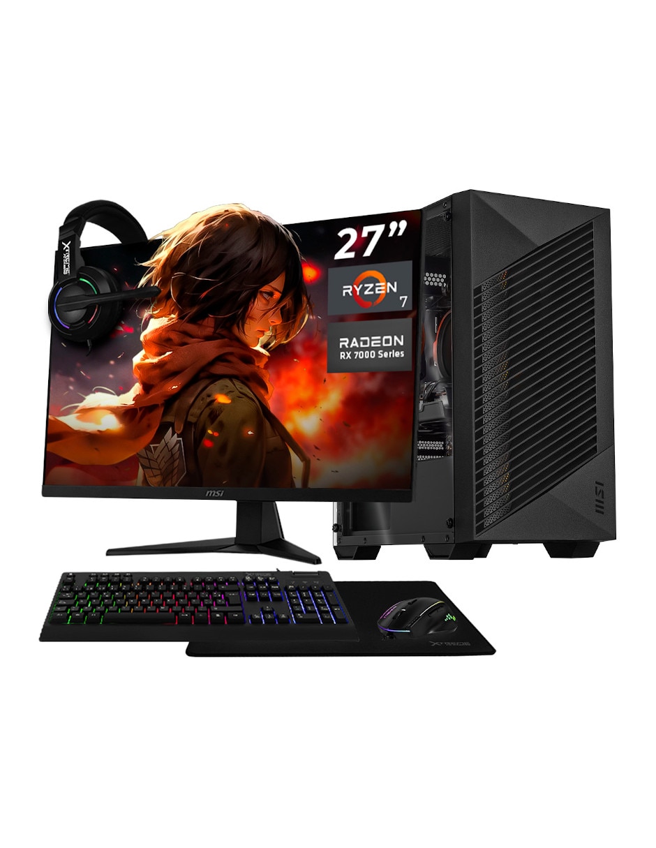 Computadora XTMSIR732GBRX7600MMF 27 pulgadas Full HD AMD Ryzen 7 AMD Radeon RX 7600 16 GB 1 TB 1