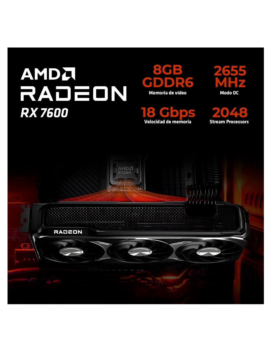 Computadora XTMSIR732GBRX7600MMF 27 pulgadas Full HD AMD Ryzen 7 AMD Radeon RX 7600 16 GB 1 TB 7