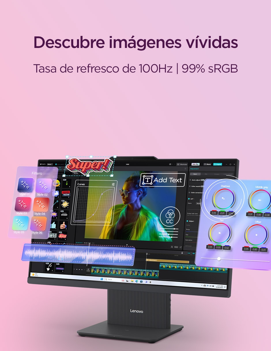 Computadora All in One Lenovo IdeaCetre 23.8 pulgadas Full HD Intel Core i5 Integradas 8 GB RAM 512 GB SSD
