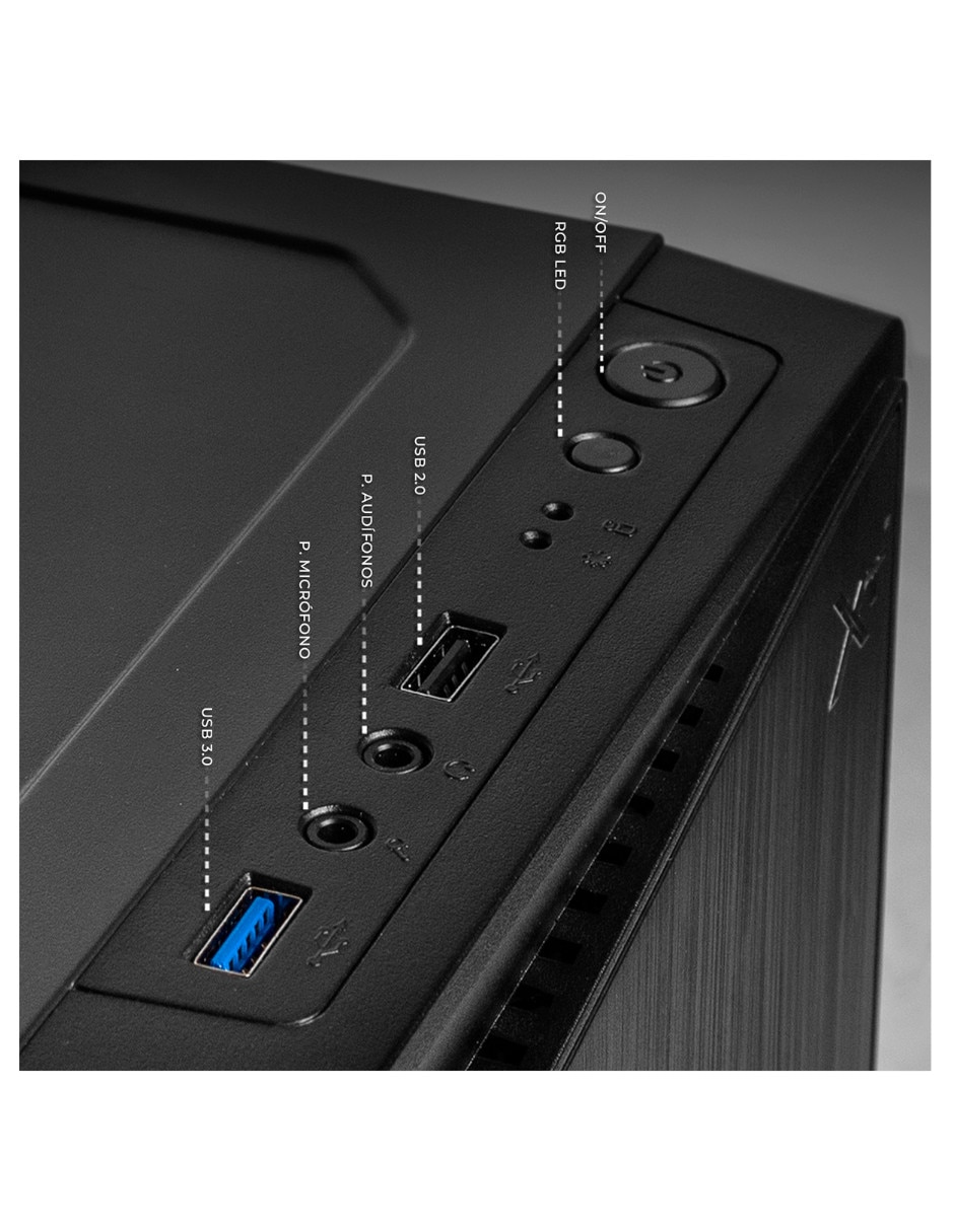 Computadora gamer XTACR516GBVEGA7MKB 23.8 pulgadas Full HD AMD Ryzen 5 AMD Radeon Graphics 16 GB RAM 500 GB SSD