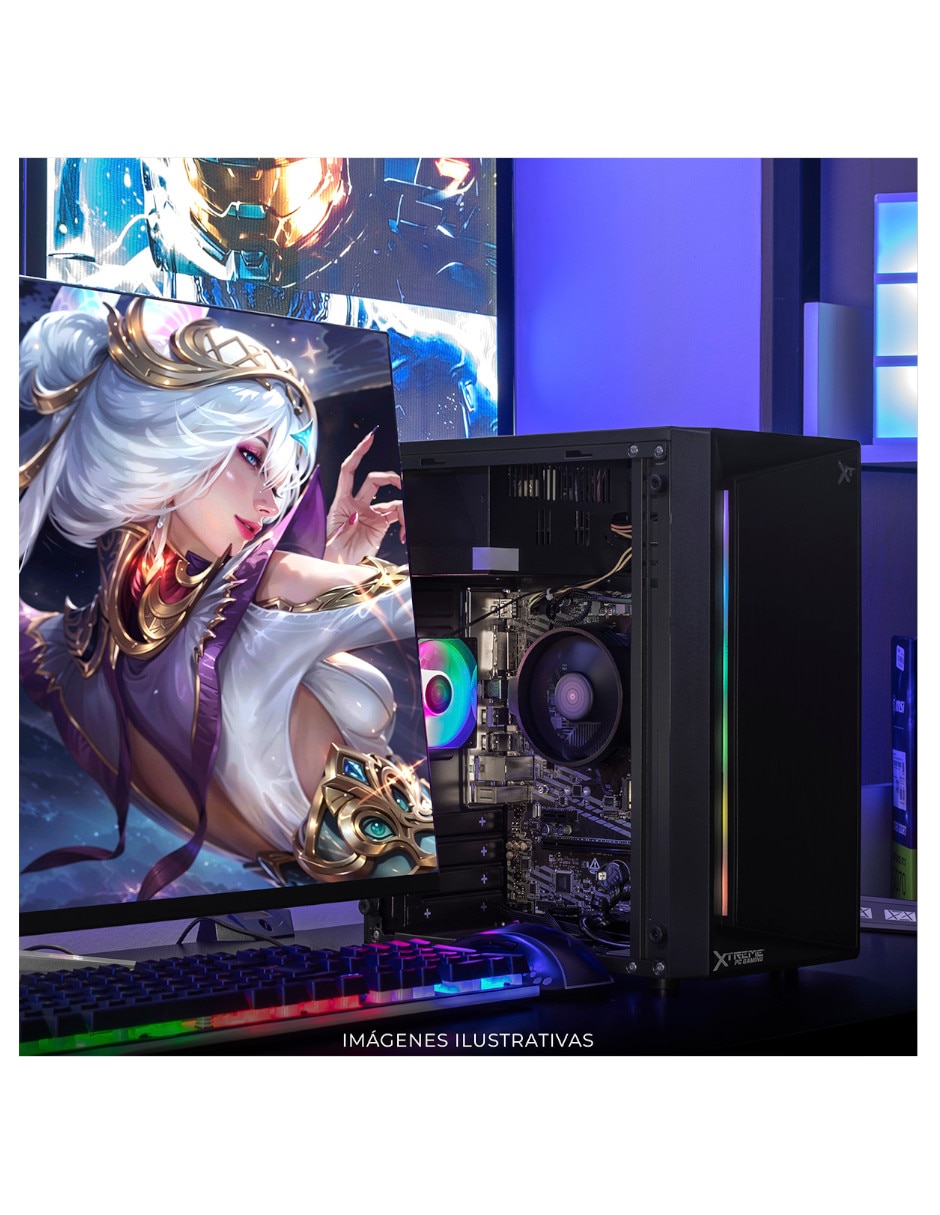 Computadora gamer XTACR516GBVEGA7MKB 23.8 pulgadas Full HD AMD Ryzen 5 AMD Radeon Graphics 16 GB RAM 500 GB SSD 9
