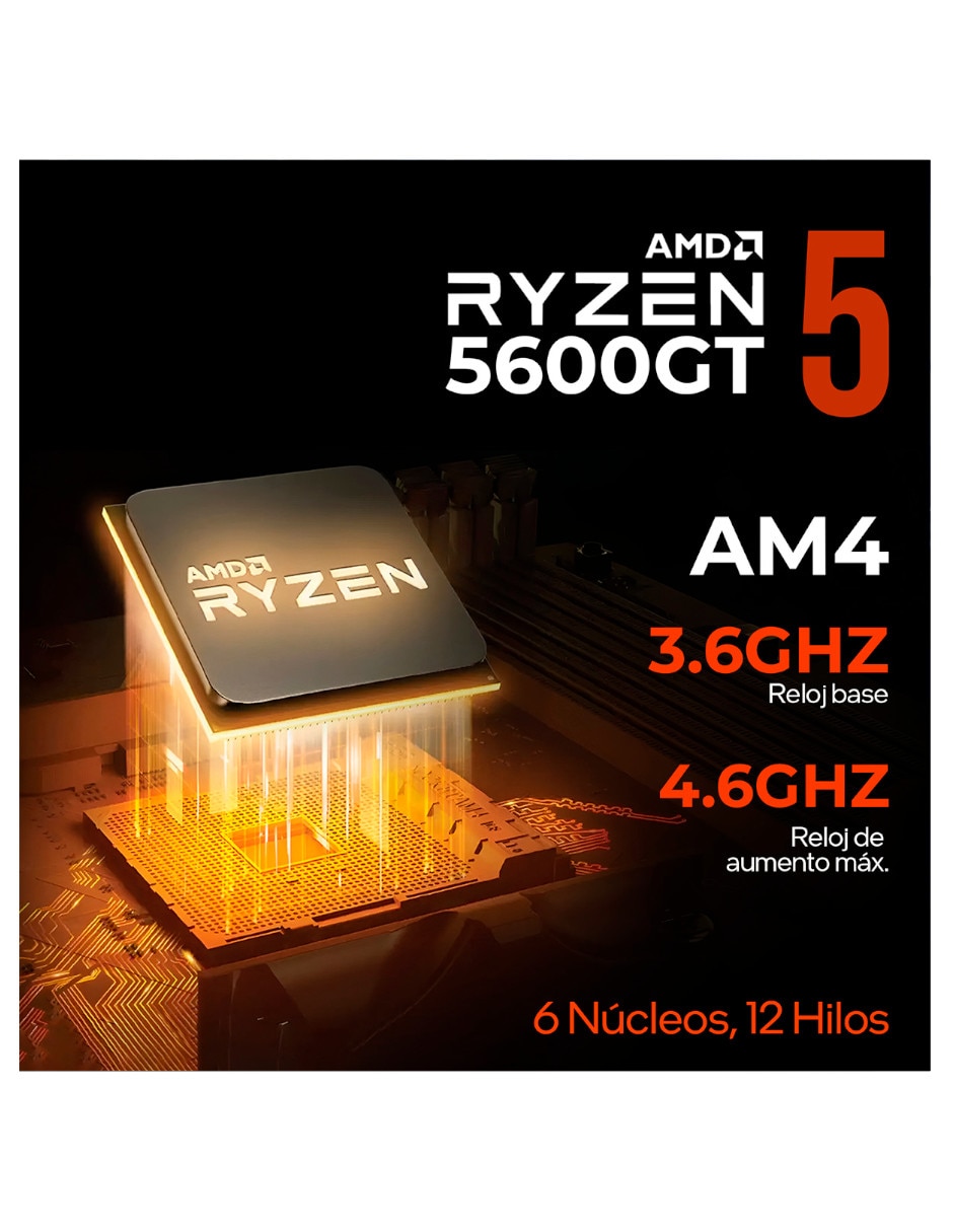 Computadora gamer XTACR516GBVEGA7MKB 23.8 pulgadas Full HD AMD Ryzen 5 AMD Radeon Graphics 16 GB RAM 500 GB SSD 6