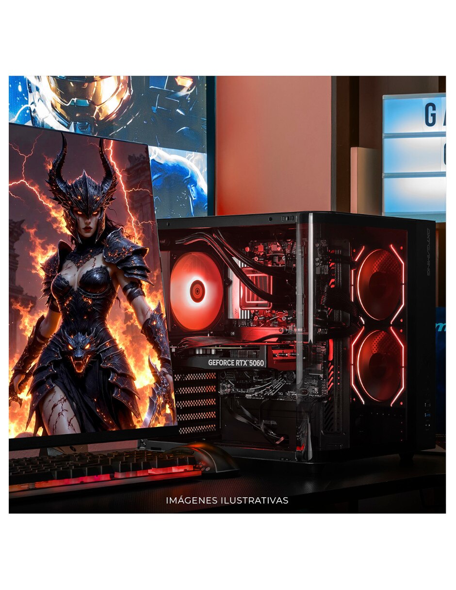 Computadora gamer XTBRR732GB55060TEB AMD Ryzen 7 Nvidia Geforce RTX 5060 16 GB RAM 1 TB SSD 9