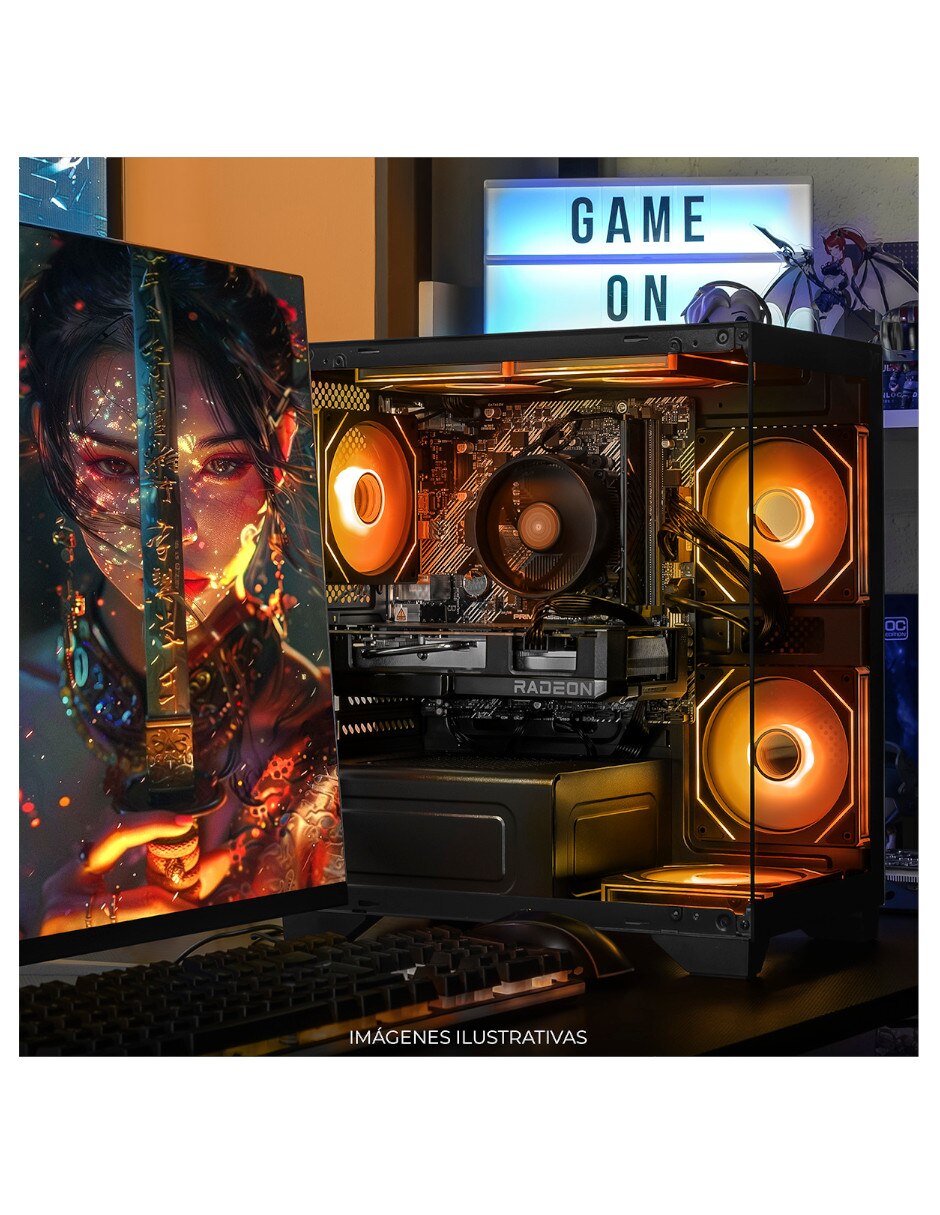 Computadora gamer Xtreme Pc Gaming XTOCR732GBRX7600MCP 27 pulgadas full hd amd ryzen 7 amd radeon rx 7600 16 gb ram 1 tb ssd