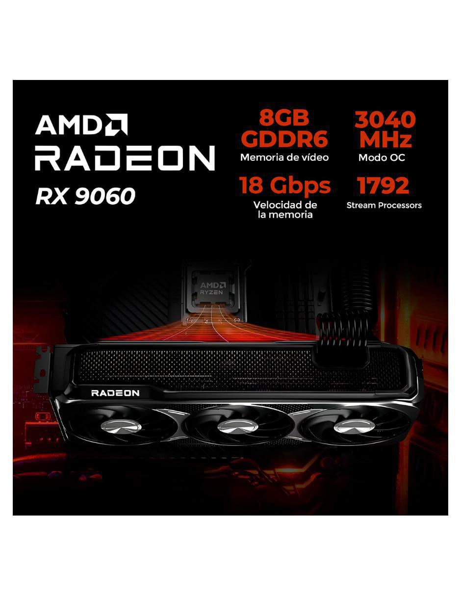 Computadora gamer XTPCR732GBRX7600MSD 27 pulgadas Full HD AMD Ryzen 7 AMD Radeon RX 9060 32 GB RAM 1 TB SSD 3