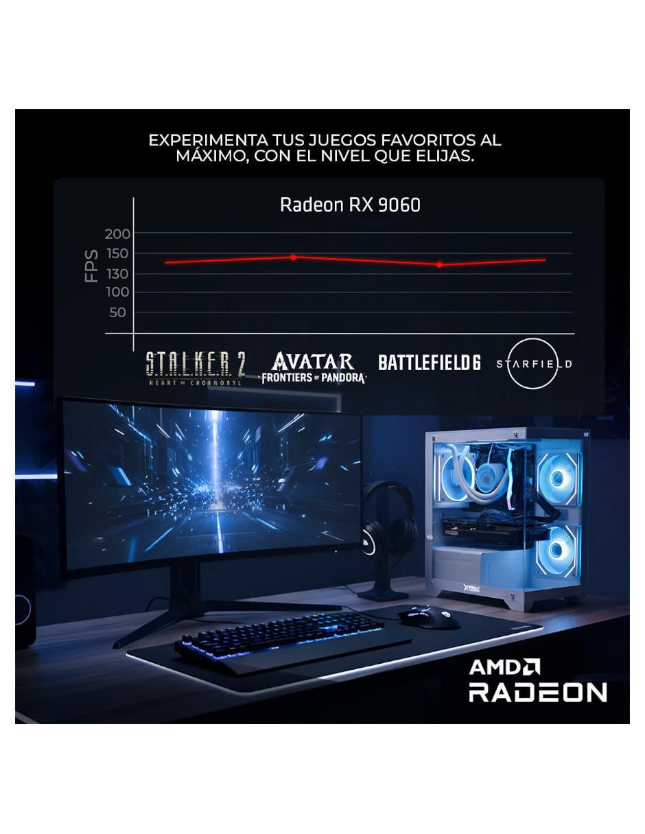 Computadora gamer XTPCR732GBRX7600MSD 27 pulgadas Full HD AMD Ryzen 7 AMD Radeon RX 9060 32 GB RAM 1 TB SSD